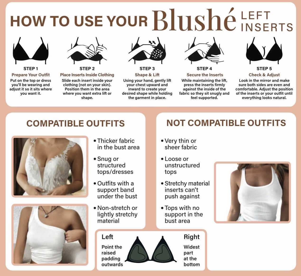 Blushé Sticky Lift Inserts Strapless Bra