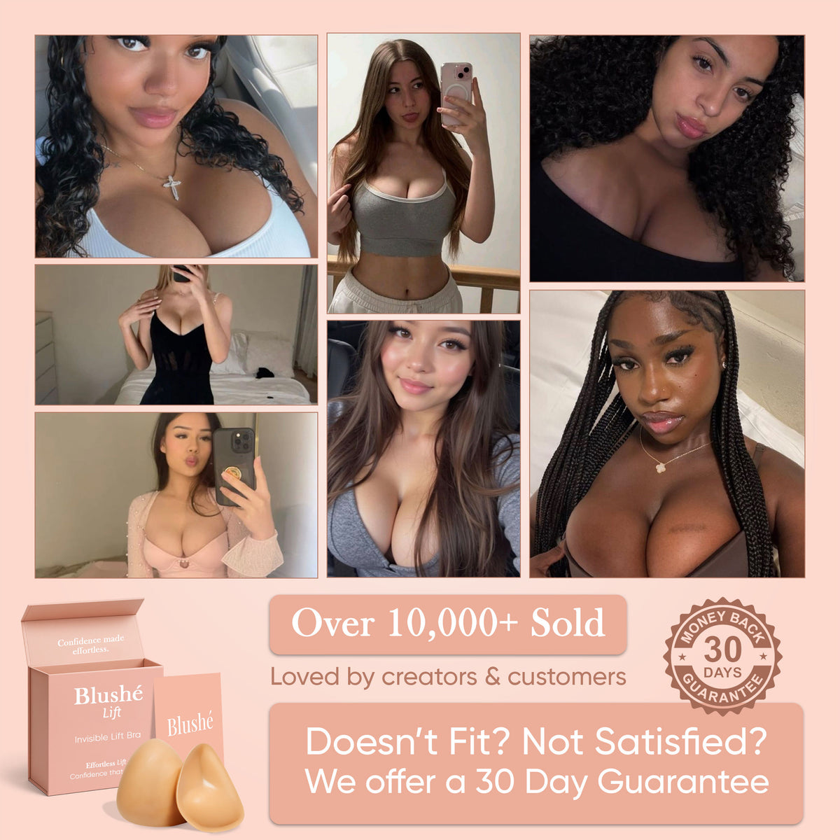 Blushé Sticky Lift Inserts Strapless Bra