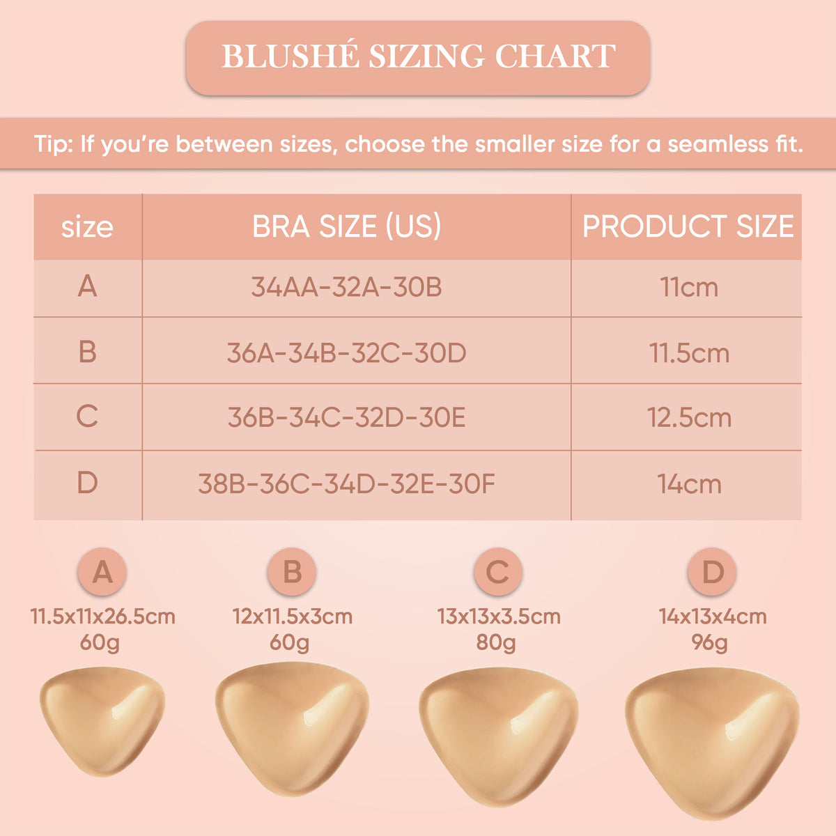 Blushé Sticky Lift Inserts Strapless Bra